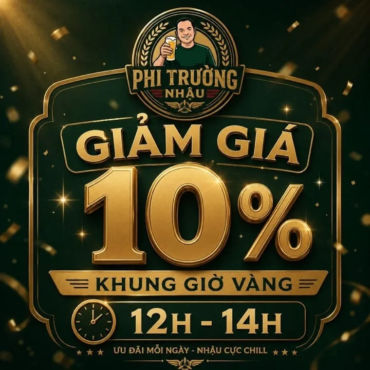 Ưu đãi khung giờ vàng Gia Lâm: giảm 10% toàn menu trưa 12h-14h