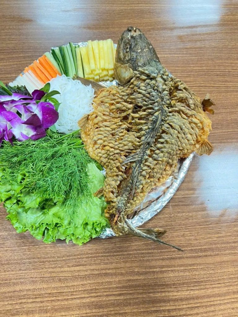 Cá cuốn nướng
